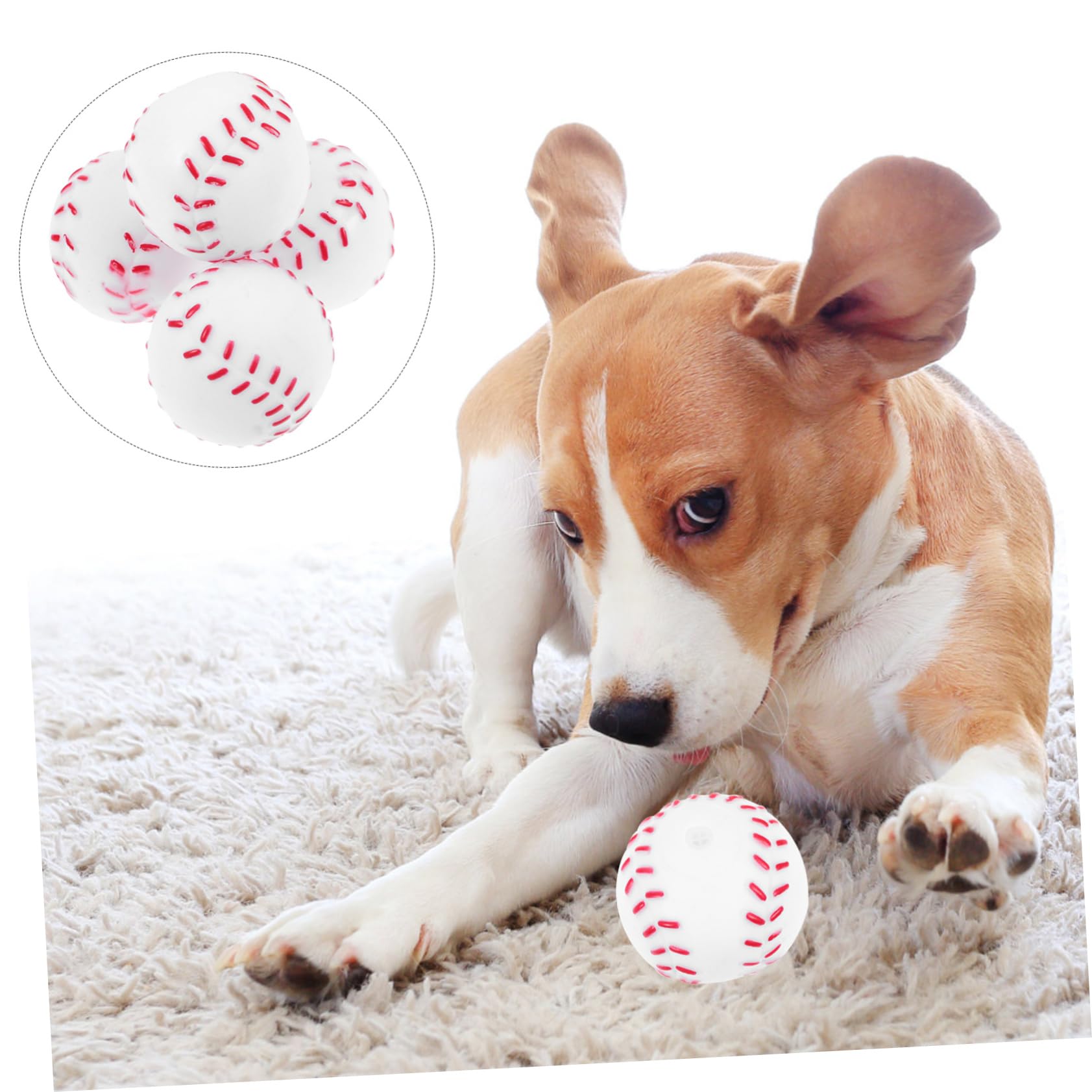 Kisangel 20pièces Jouets à Mâcher Forme De Balle De Tennis pour Chiens Balles Couinantes pour Chiots Jouets Interactifs pour Petits Chiens pour Soulager Les Dents Et Favoriser La
