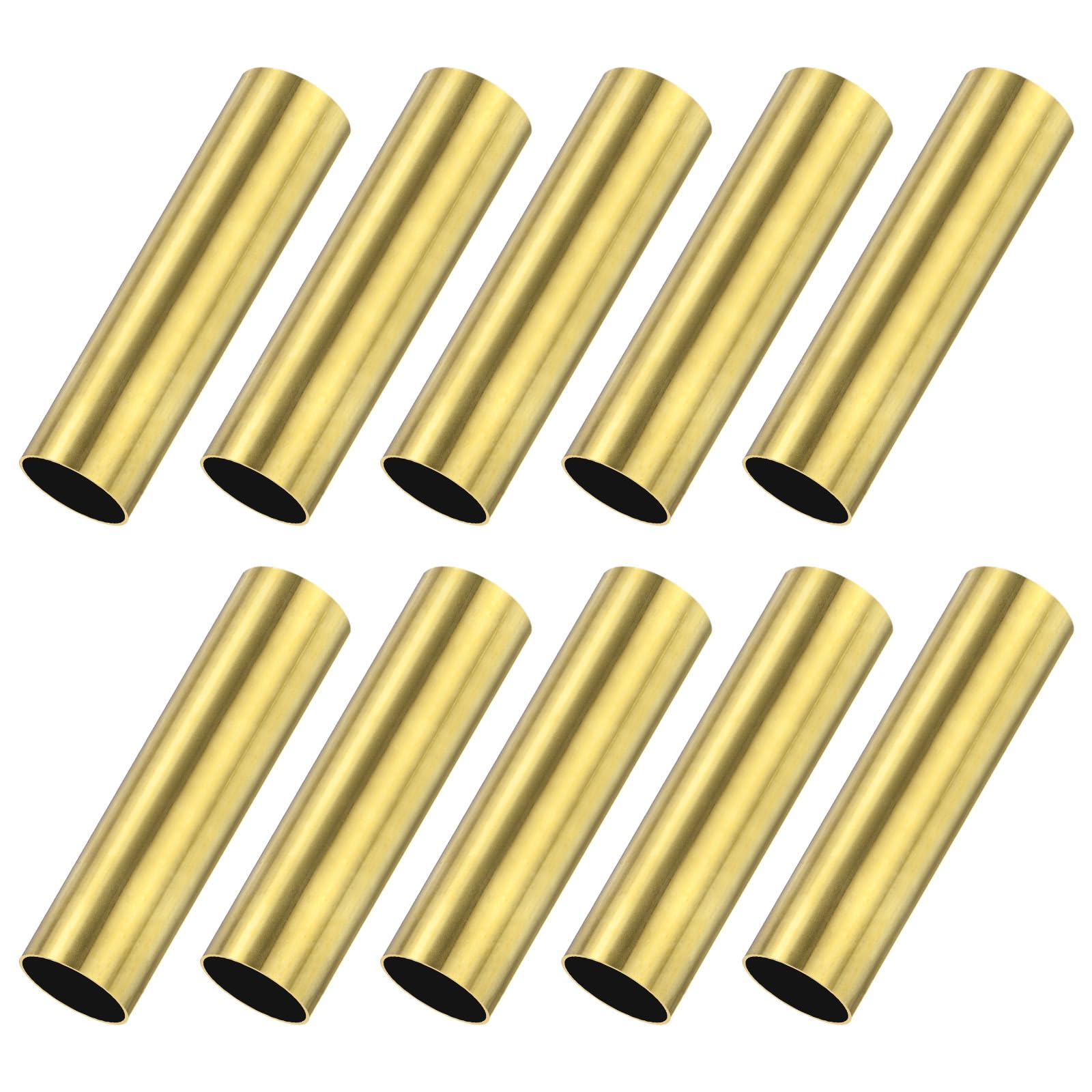 M METERXITY 10 Pcs 20mm Tubo Rotondo In Ottone, 5mm OD 0.2mm Spessore Della Parete