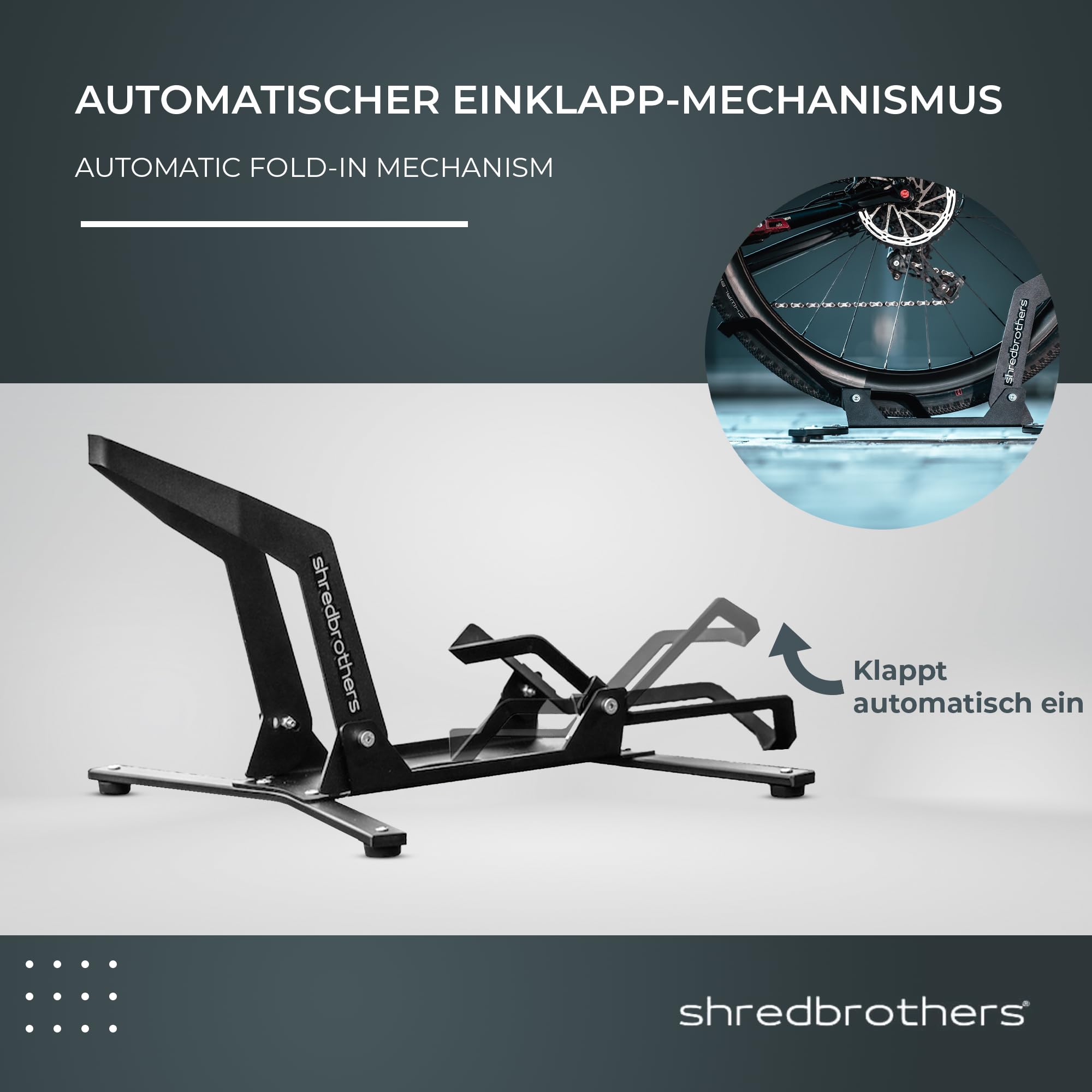 Fahrradständer Boden für E-Bike & MTB – Massiver Fahrradständer freistehend, 40 kg Traglast, 26–29 Zoll, bis 3,0 Zoll Reifenbreite – stabiler Fahrradhalter für Garage