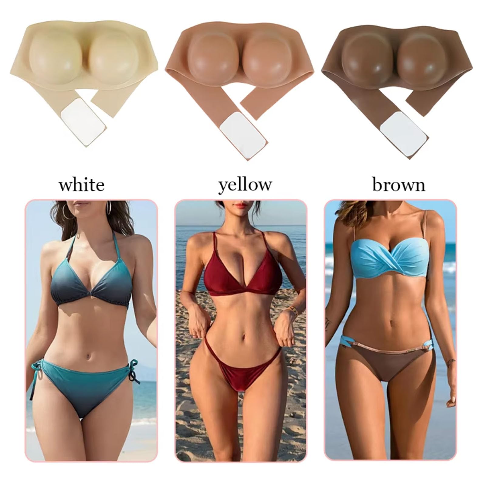 Formas de Pecho de Silicona realistas sin Tirantes con Velcro para travestis, Cosplay, Drag Queens y transexuales