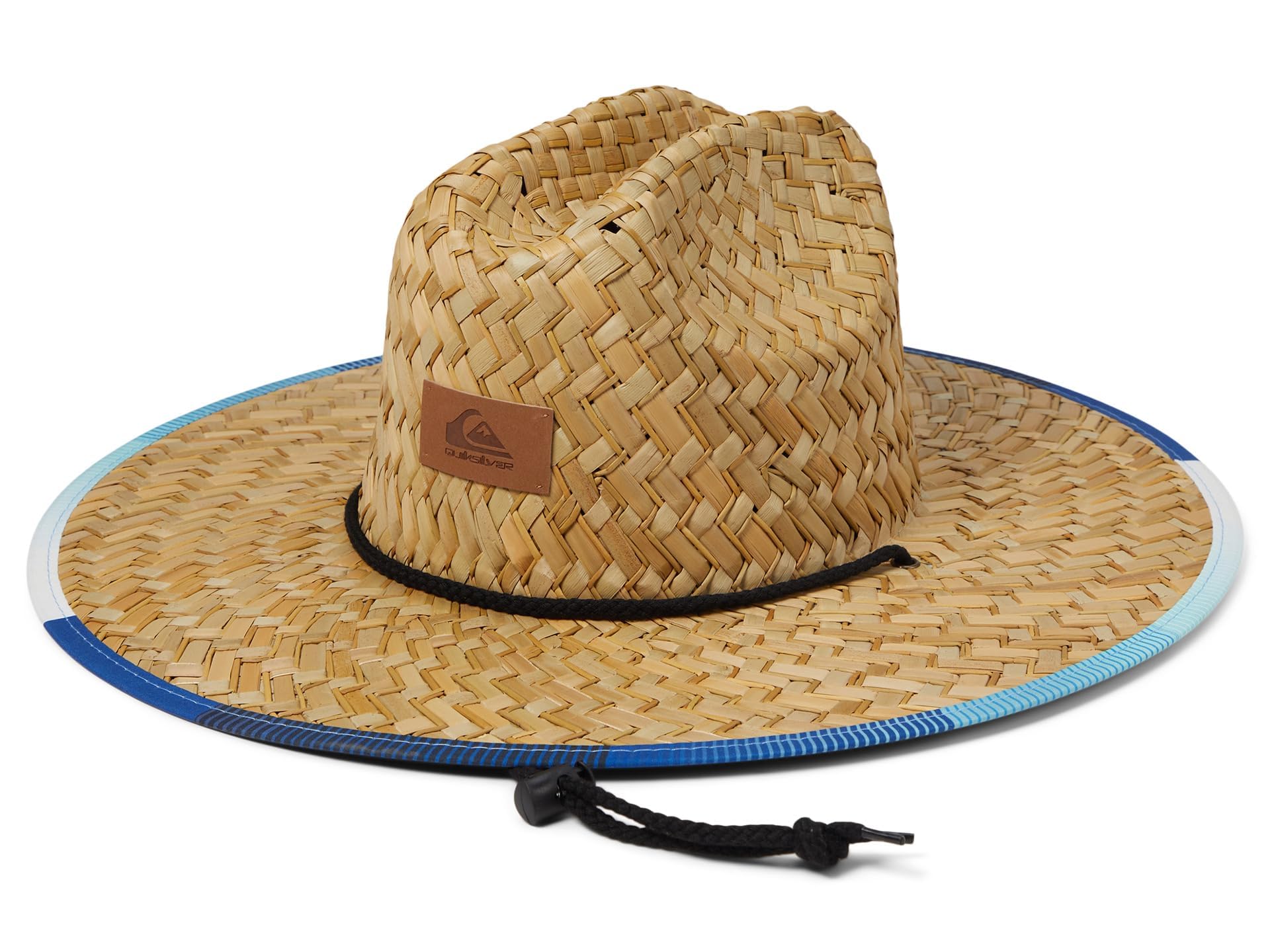 Quiksilver Men's Pierside Print Lifeguard Beach Sun Straw Hat, Swedish Blue 241, L