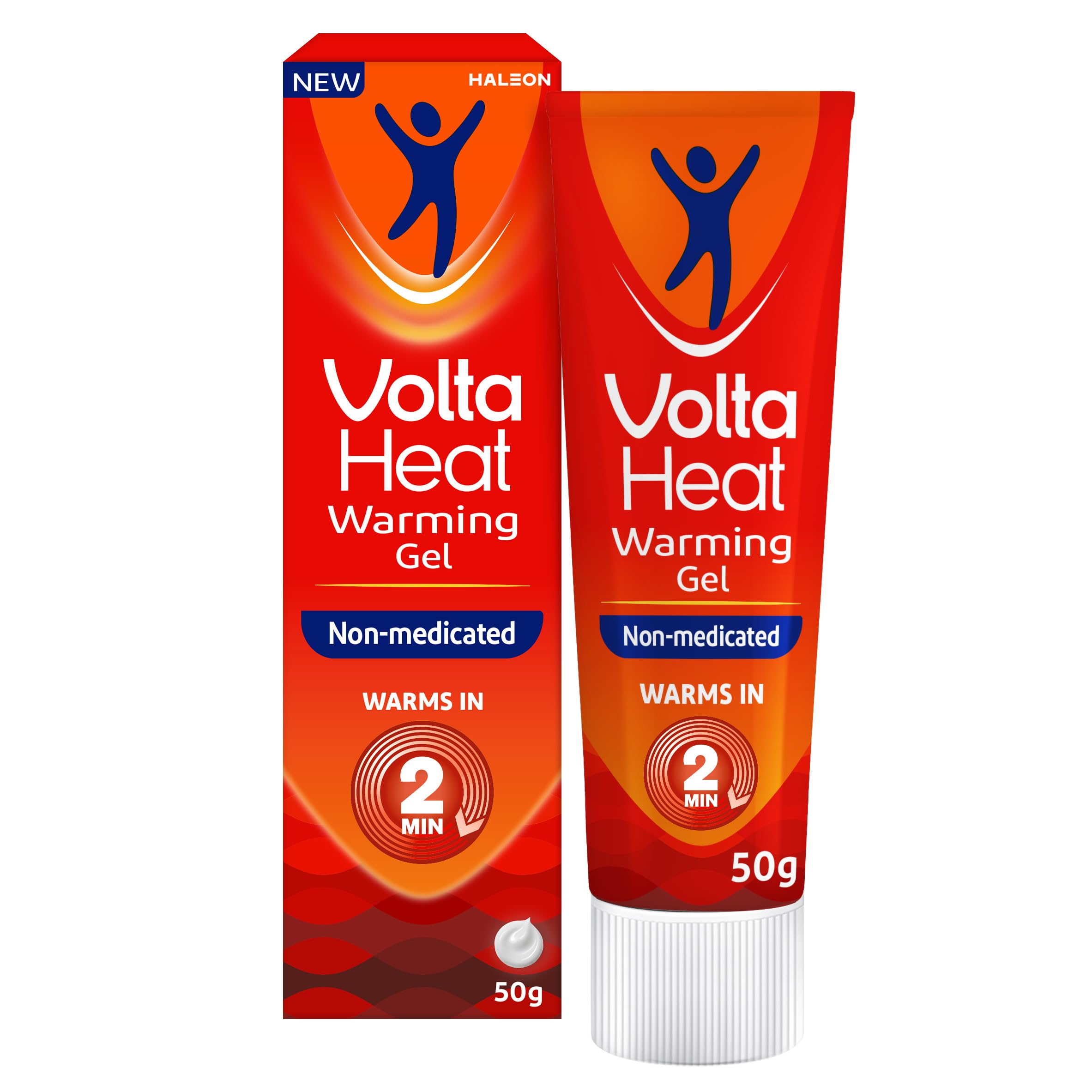 VoltaHeat Warming Gel from the Voltarol Family, Fast-Acting Warmth in 2 Minutes, Gentle Warming Action, Non-Medicated, Absorbs Fast, Non-Sticky and Non-Greasy, No Strong Smell, 50 g