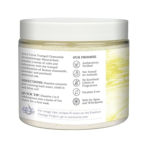 Miniatura 2 de Aura Cacia Baño mineral de aromaterapia, manzanilla tranquila, tarro de 16 onzas (paquete de 2)