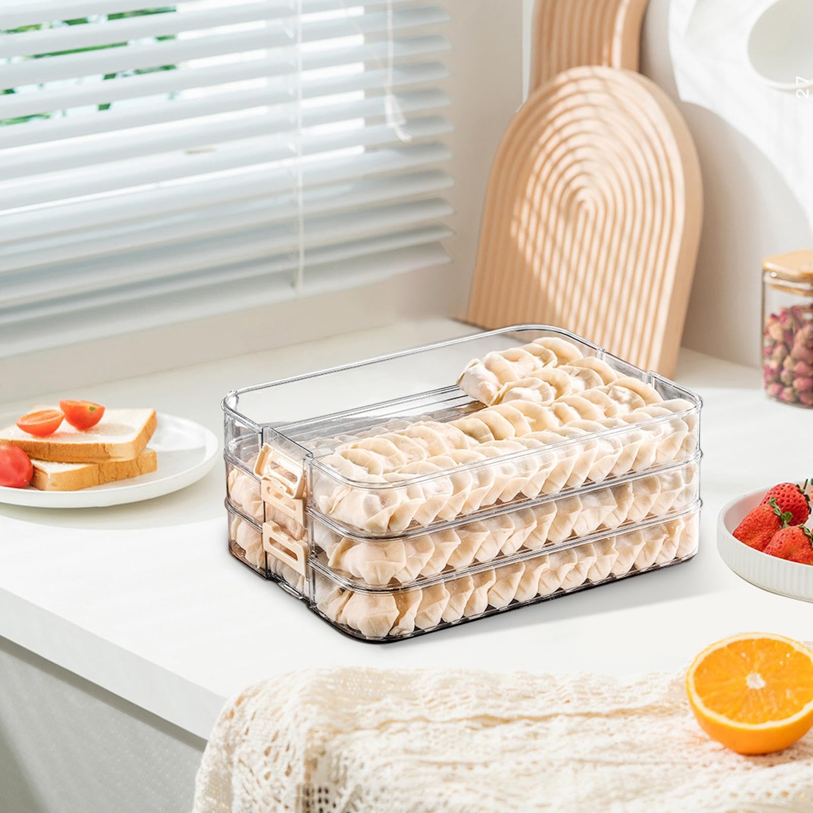 Amazon｜蓋付き食品収納ボックス | カバー付きフードコンテナ