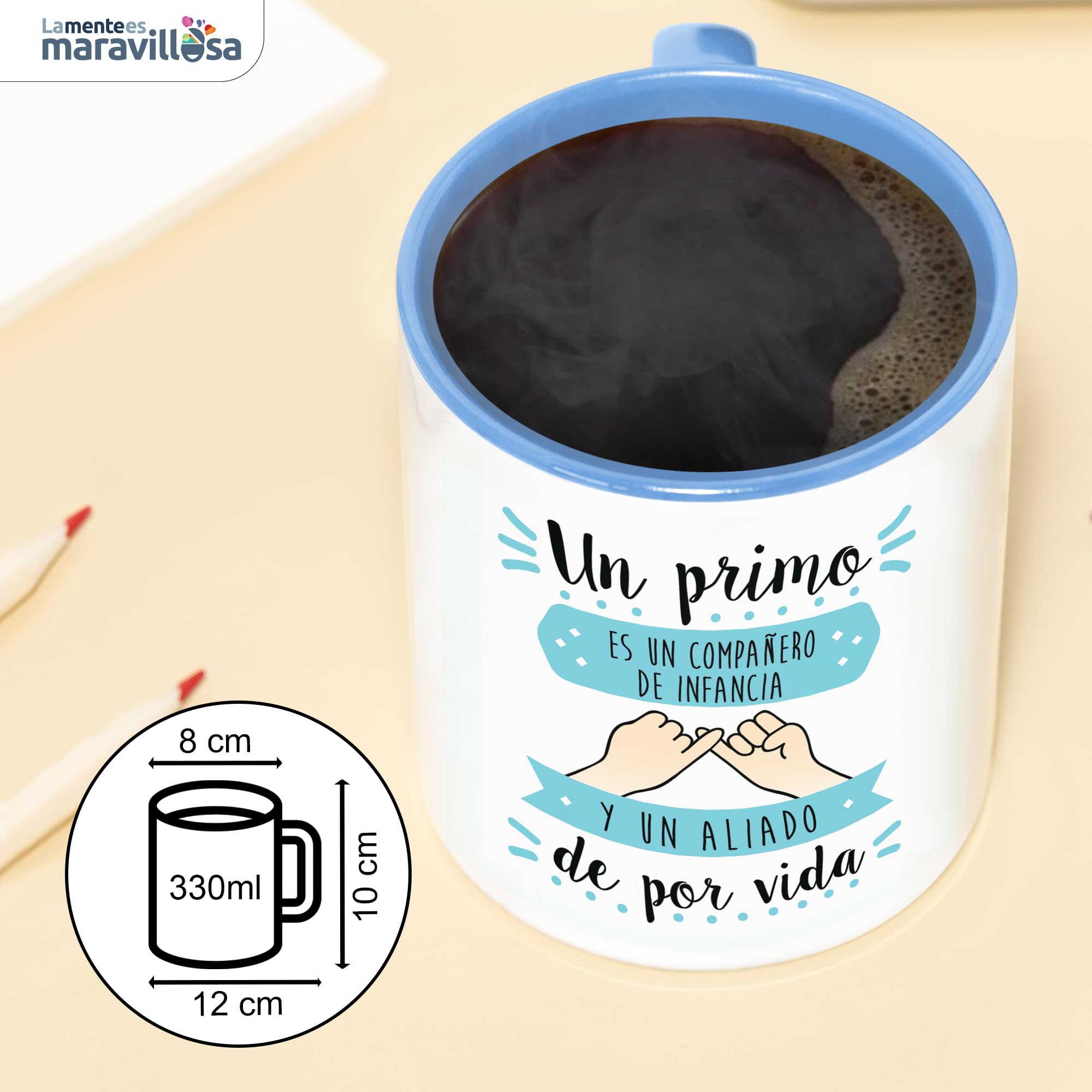 LA MENTE ES MARAVILLOSA - Mug En Céramique Avec Phrase Et