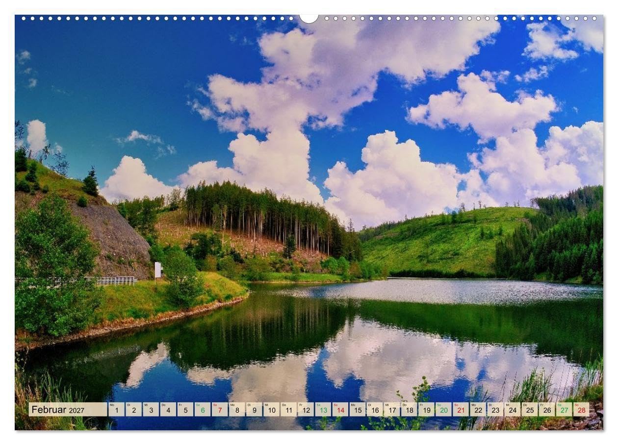 Thüringen nach dem Baumsterben (hochwertiger Premium Wandkalender 2027 DIN A2 quer), Kunstdruck in Hochglanz: Junges Grün, klare Horizonte und ein ... die Landschaft Thüringens. (CALVENDO Natur)