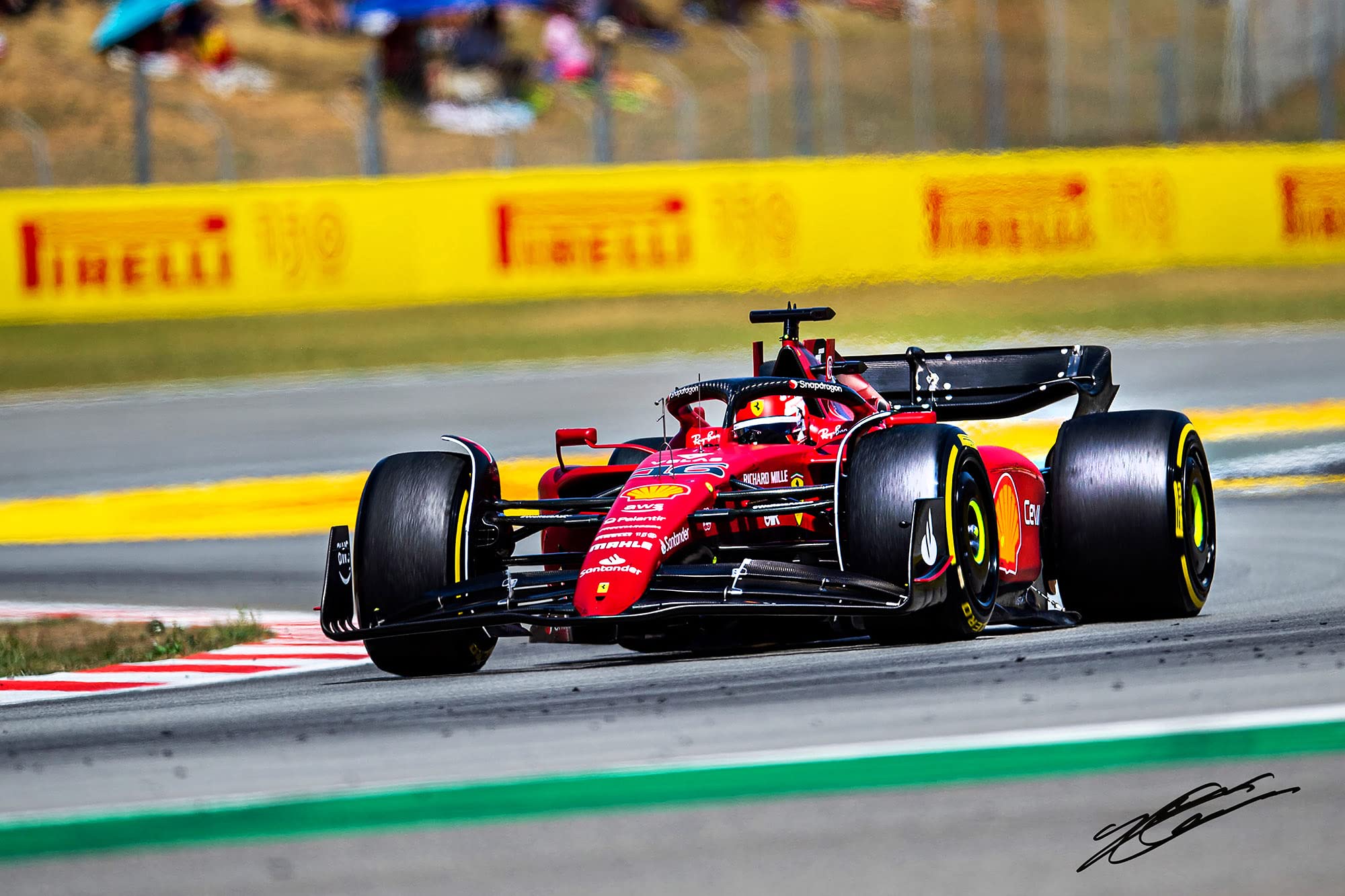Amazon.com: Canvas Art Print of Ferrari F1 Racing with Pre-Printed