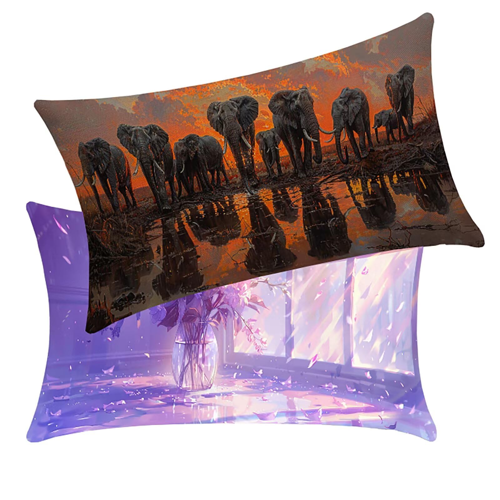 Coussin canape violet rectangulaire 30x50 et housse de coussin exterieur imperméable