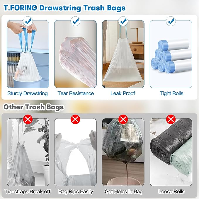 1.2 Gallon Mini Trash Bags Drawstring