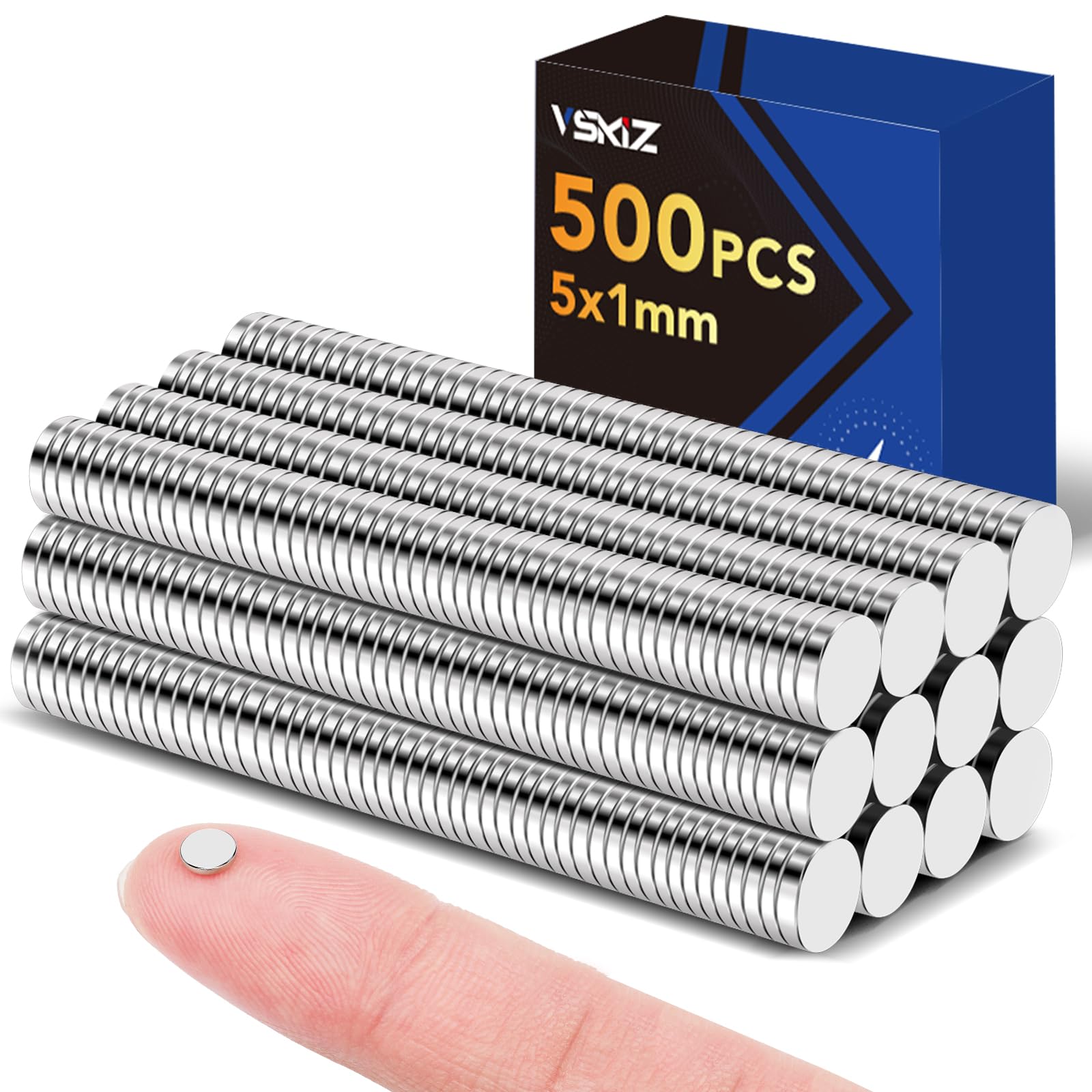 500 Pieces Small Magnets, 5x1mm Rare Earth Magnet Tiny Neodymium Magnet for Crafts, DIY, Kitchen, Whiteboard