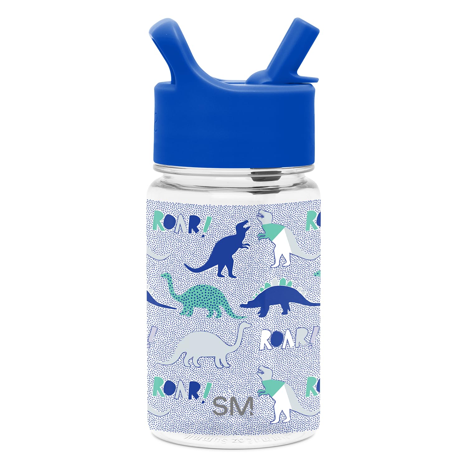 Simple Modern Kids Water Bottle Plastic BPA-Free Tritan Cup with Leak Proof Straw Lid | Reusable and Durable for Toddlers, Boys | Summit Collection | 12oz, Dinosaur Roar