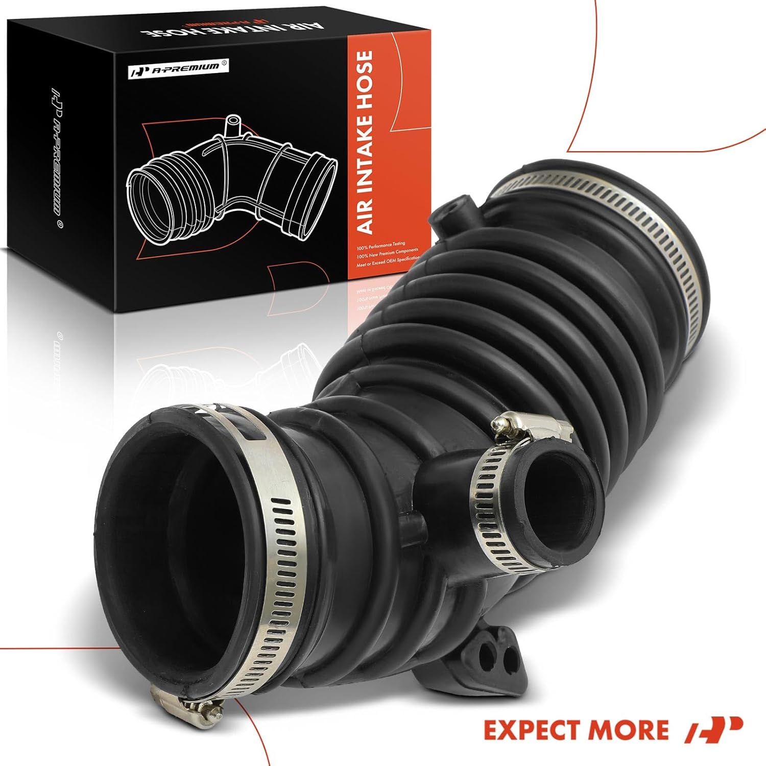 A-Premium Engine Air Clean Intake Tube Hose with Clamps Compatible with Nissan Sentra 2000 2001 2002, 1.6L 1.8L