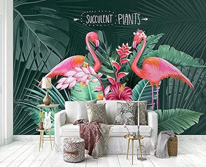 Amazon フラミンゴ熱帯植物壁紙壁壁紙装飾3d壁紙ペーストリビングルーム寝室の壁壁画 430cmx300cm 壁紙 Amazon フラミンゴ熱帯植物壁紙壁壁紙装飾3d壁紙ペーストリビングルーム寝室の壁壁画 430cmx300cm 壁紙