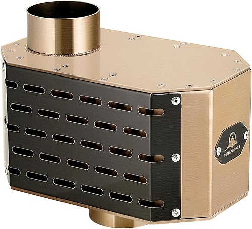 Miniatura 10 de Estufa de leña, estufa de leña, estufa de tienda de campaña caliente, estufa de campamento portátil de acero inoxidable con horno y base y 6 tubos