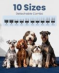 oneisall Dog Clippers for Grooming Thick Heavy Coats | Low Noise,Detachable Stainless Steel Blade,Rechargeable Cordless,Waterproof,10 Guide Combs,for Thick/Double/Curly/Heavy Coats