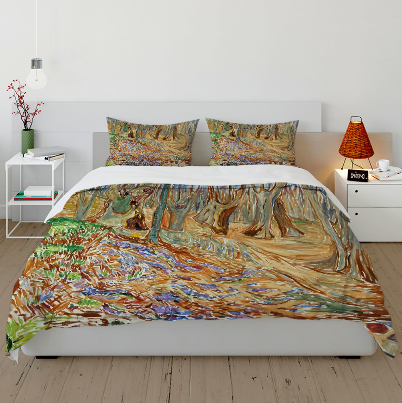 Housse de couette Edvard Munch Bedhouse 260x240cm en coton avec ses 2 taies d'oreiller assorties