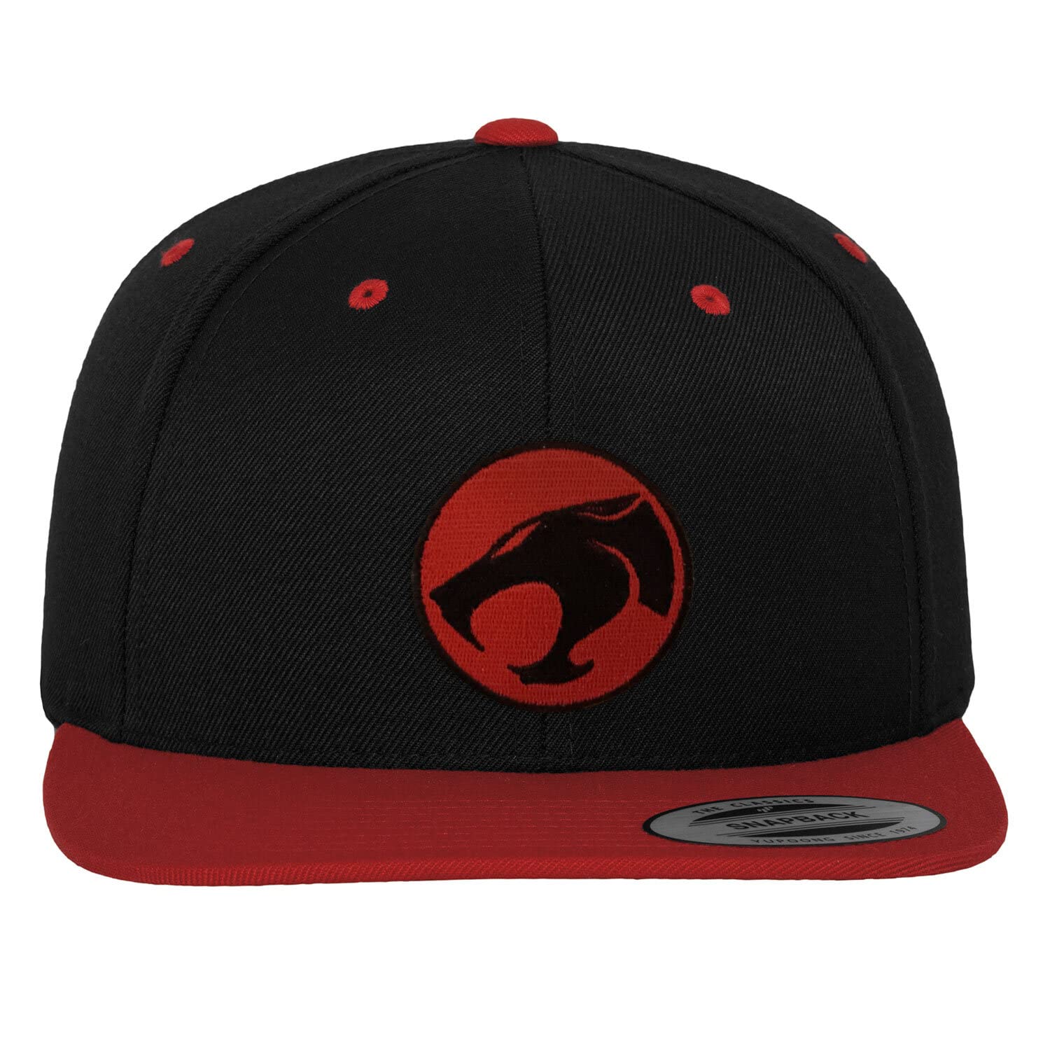 Thundercats Officially Licensed Logo Premium Snapback Cap (Black-Red)