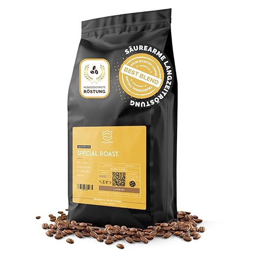 KING'S COFFEE - SPECIAL ROAST - Premium Barista Espressobohnen - feinster Arabica-Robusta Blend - kleine Chargen-Röstung aus Italien - ganze Kaffee-Bohnen für Vollautomaten & Siebträger - 1kg