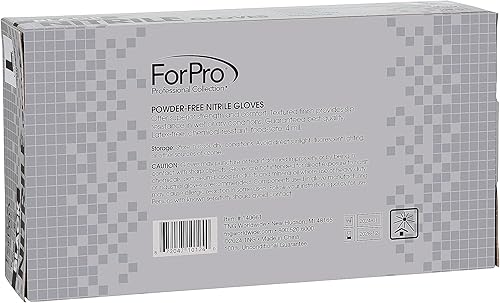 Miniatura 82 de ForPro Professional Collection Guantes desechables de nitrilo resistentes a productos químicos, sin polvo, sin látex, no estériles, seguros