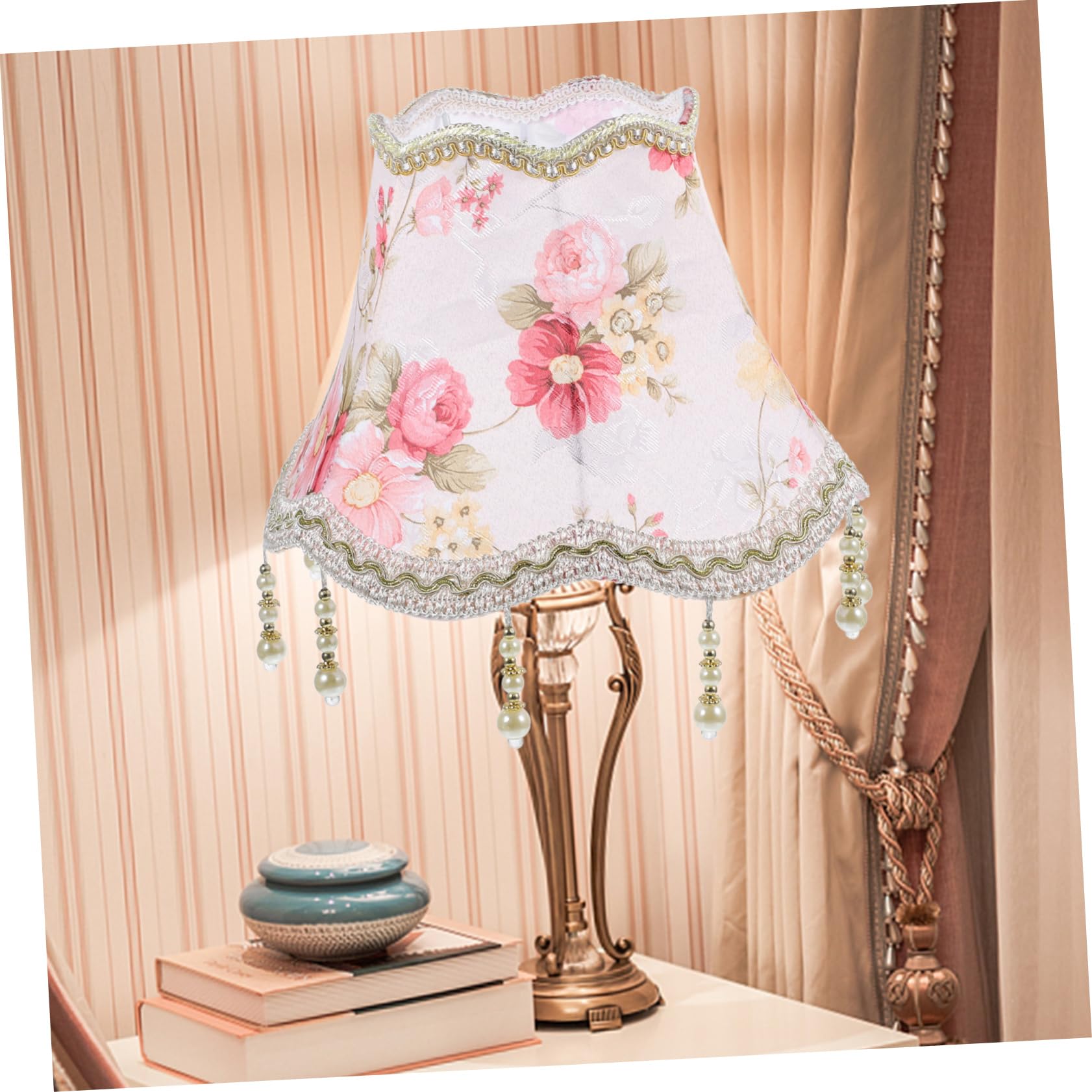 Paralume Elegante Vintage Classico con Frange Resistente in Ferro per Lampada da Tavolo per Soggiorno e Camera da Letto