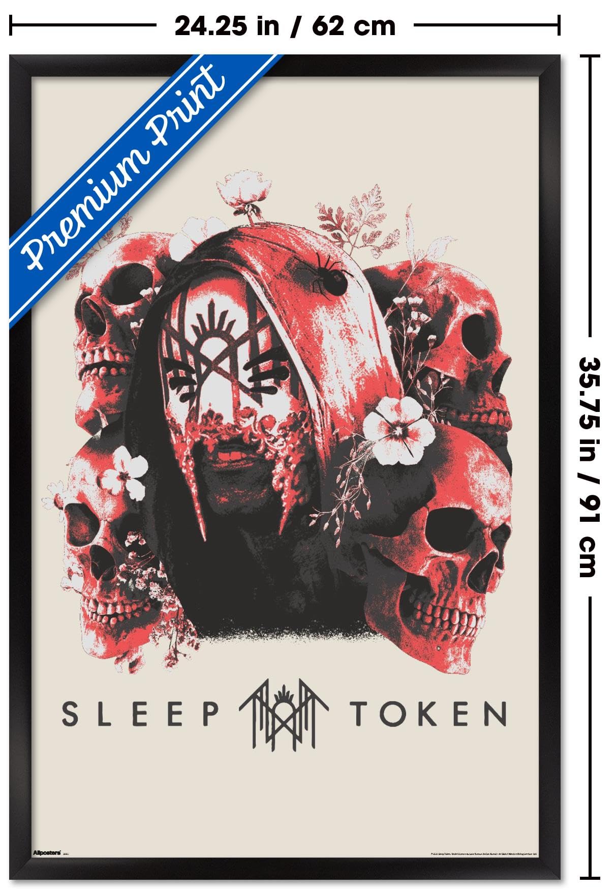 Amazon.com: Sleep Token - Skulls And Flowers Wall Poster, 34L