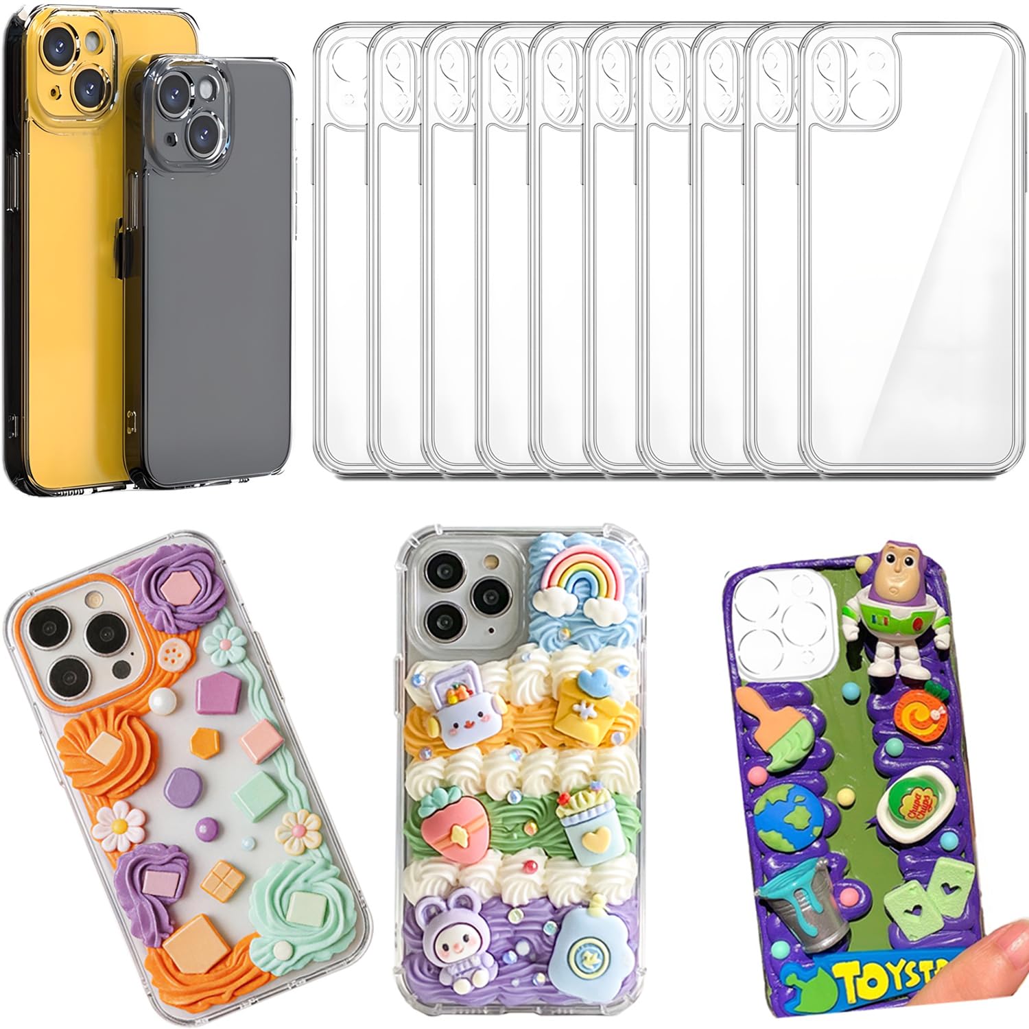 Amazon.com: stino DIY Phone Junk Case for iPhone, 10 Pack Clear