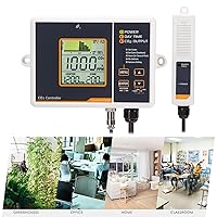 Vista 3 de Controlador de CO2 Controlador de dióxido de carbono con función automática de día y noche y relé Monitor de CO2 Sensor de CO2 NDIR