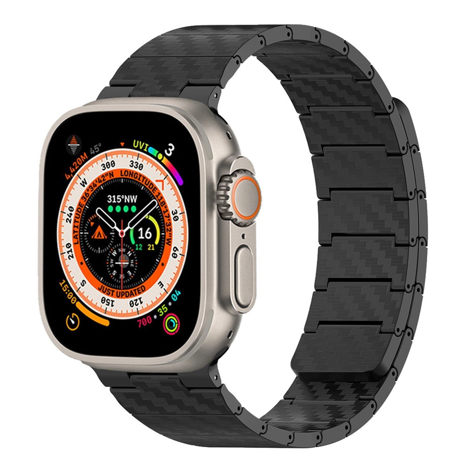 Bracelet magnétique en fibre de carbone pour Apple Watch Ultra 49mm Band S10 46mm 45/42/44mm 38/40/41mm Bracelet homme pour IWatch Series 10 9 8 7 6 5 Se 4 bracelets de montre