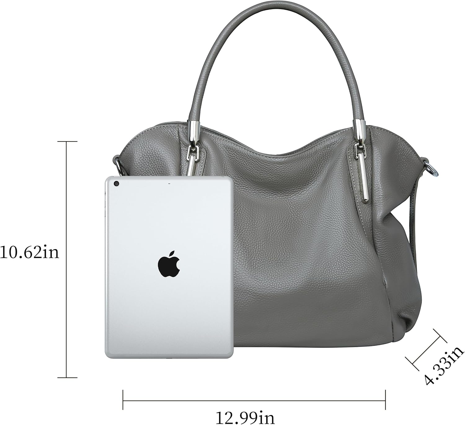 HESHE Leather Shoulder Purses for Women Tote Handbags Top Handle Bags Designer Satchel Handbag Ladies Hobo Bag Crossbody Bags - Image 3