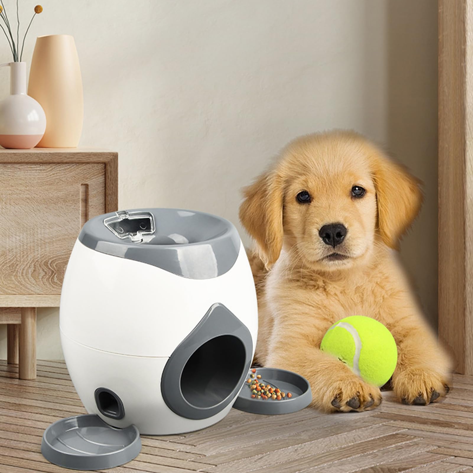Automatique lanceur de balle pour chiens - Lance-balle interactif avec stimulation mentale