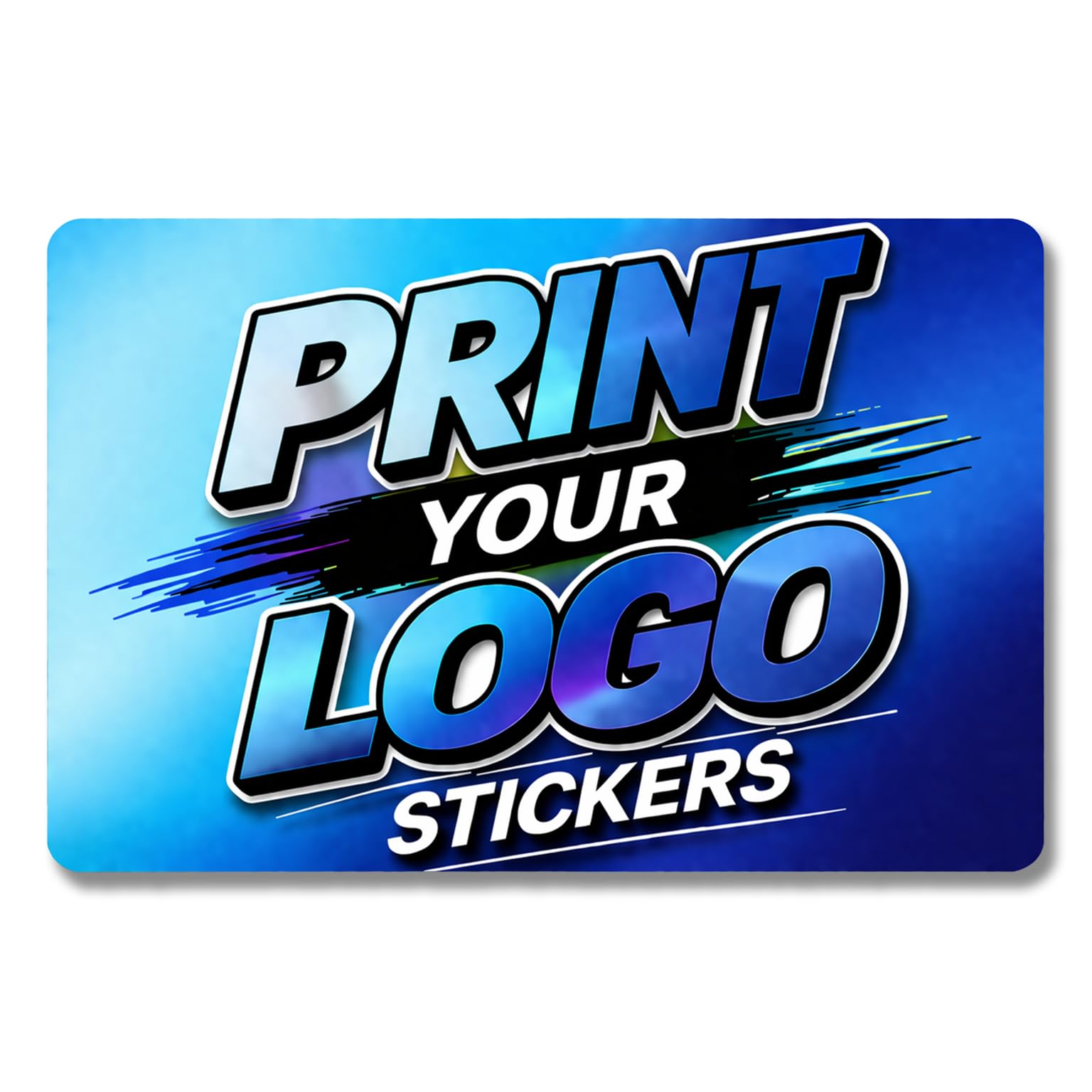 Custom Vinyl Stickers 53 x 25 mm Personalised Car Stickers Custom Stickers Rectangle Any Photo, Logo Colour or Text