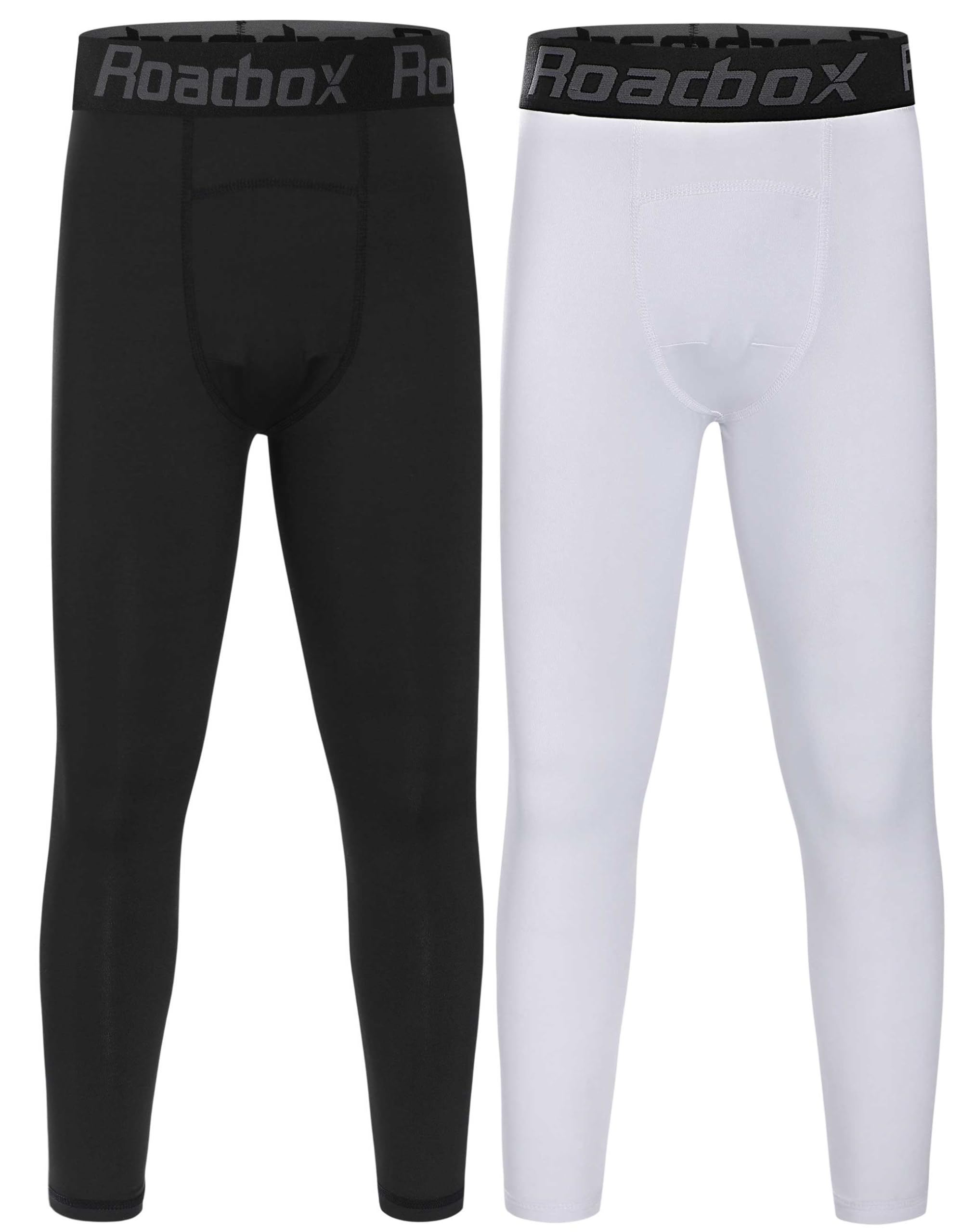 Roadbox Thermoleggings Jungen 2er-Pack, Thermohose für Fußball und Schule | Schnelltrocknend, Atmungsaktiv, 4-Wege-Stretch, Weiches Innenfleece, Flatlock-Nähte, Elastischer Bund, Für Ski Und Outdoor