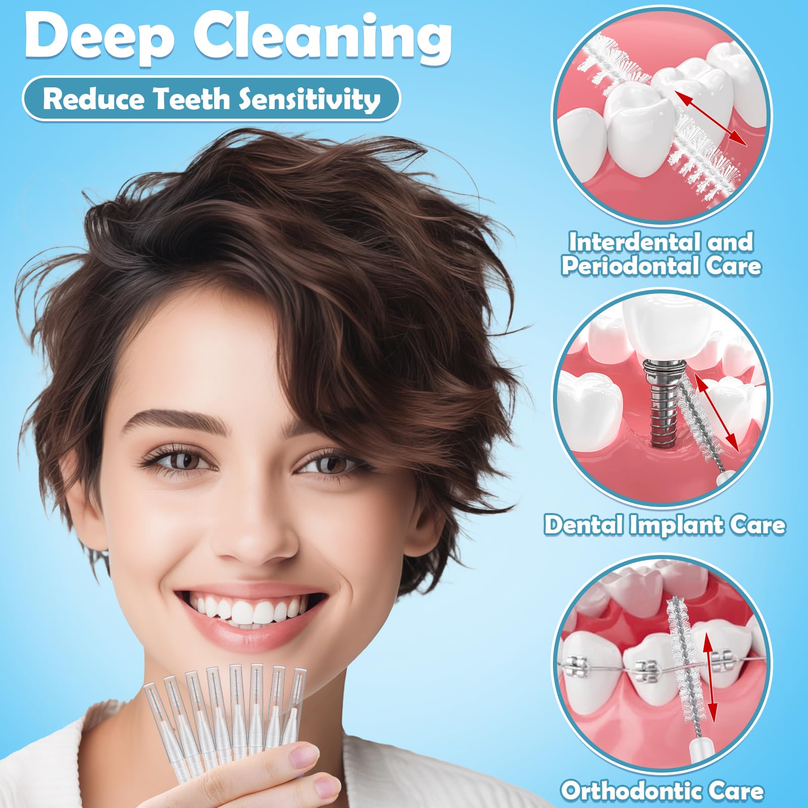 MAPVOLUT Cepillo interdental blanco