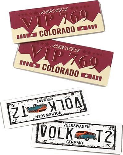 Miniatura 5 de Kit de 4 piezas de metal para matrícula de coche, accesorios de decoración compatibles con Traxxas TRX-4 Tamiya CC01 Axial SCX10 D90 110 RC Crawler