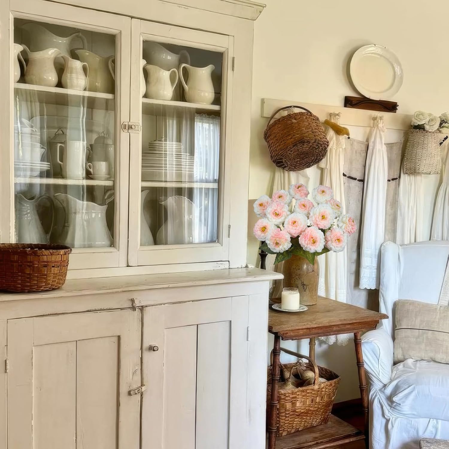 2 Pcs Artificial Flowers Zinnias Silk Flowers with Stems Zinnia Elegans Artificial Flowers for Outdoors Floral Arrangements Table Centerpieces Wedding Party Home Spring Summer Decor Pink - Image 7