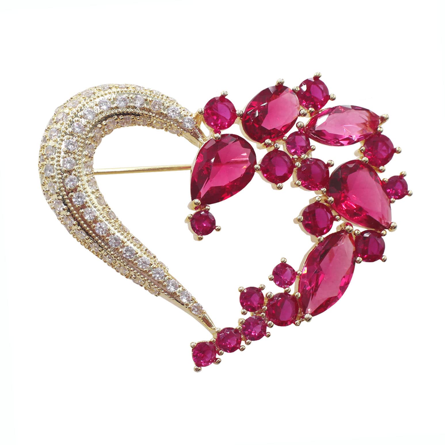 Brooch Pins for Women Girls Fashion Flower Crystal Rhinestone Pearl Jewelry