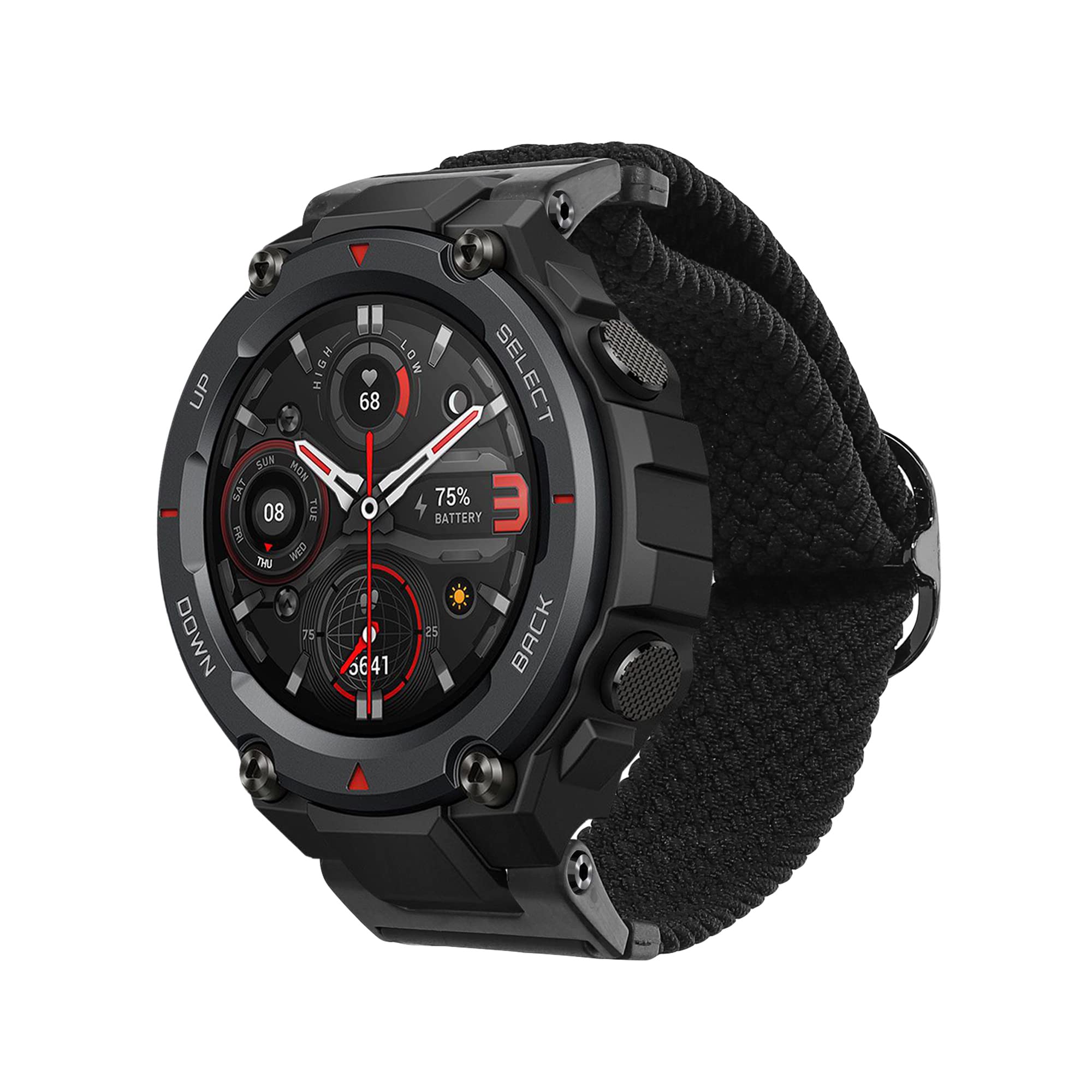 Nylon Band Compatible with Huami Amazfit T-Rex/T-Rex Pro - Band Replacement Strap for Fitness Tracker - Black