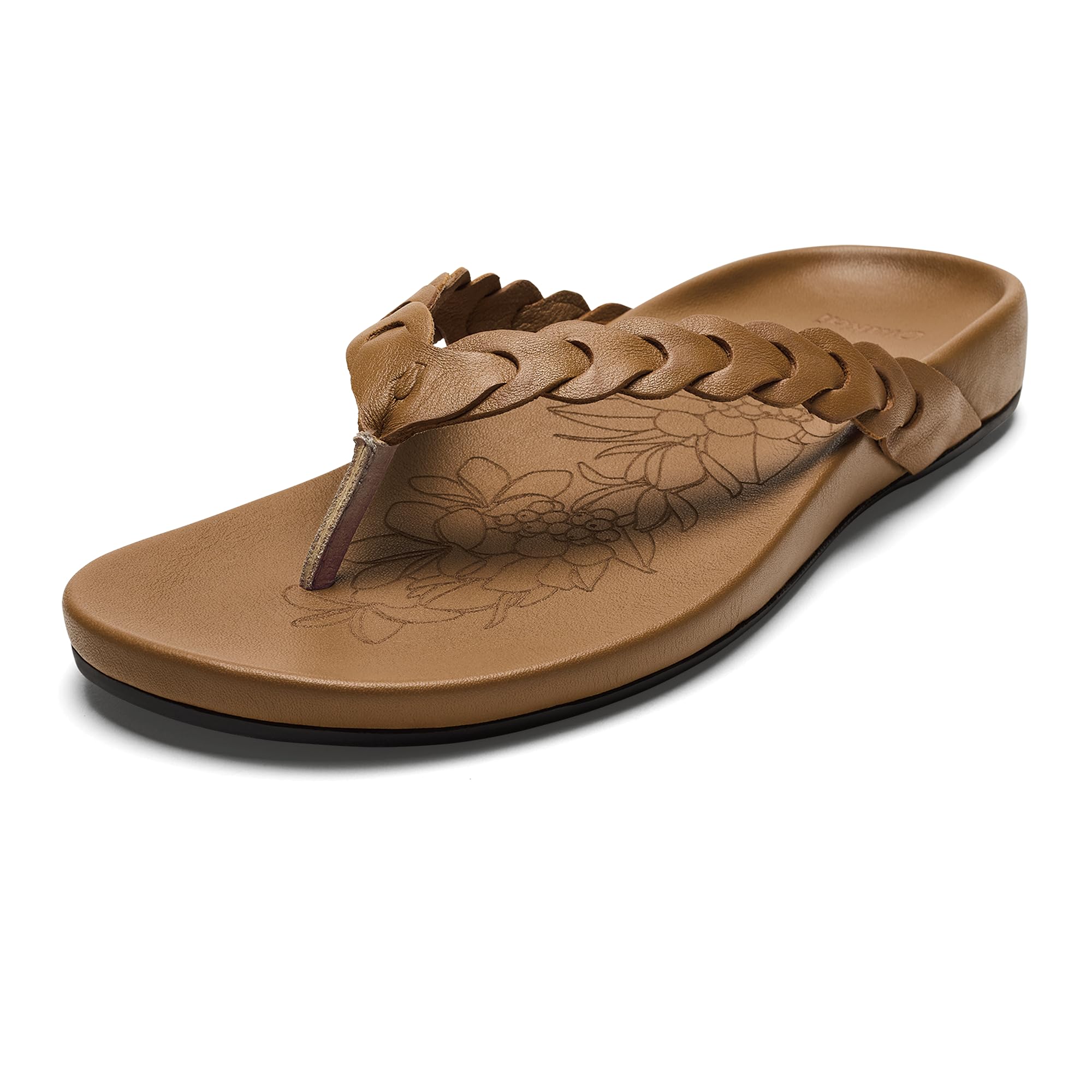 olukai Lei Women's Beach Sandals, Versatile Leather Flip Flops, Soft Straps & Unique Design, All-Day Comfort & Support-picture-12