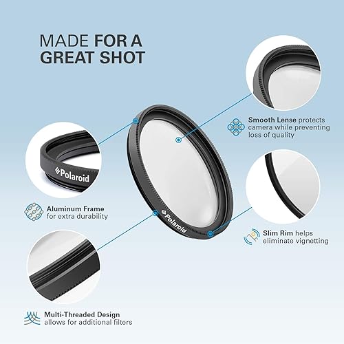 Miniatura 5 de Polaroid Optics - Juego de filtros de 3 piezas de 1.594 in [UV, CPL, densidad neutra] incluye funda de transporte de nailon, compatible con todos