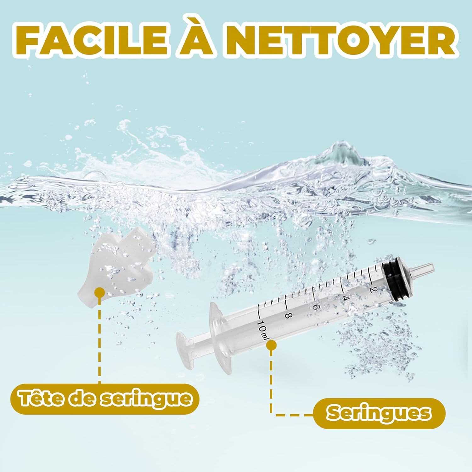 Lot de 16 Embout Seringue Nasale Bébé Mouche Bébé Blanc 16 Pièces + 1 Brosse