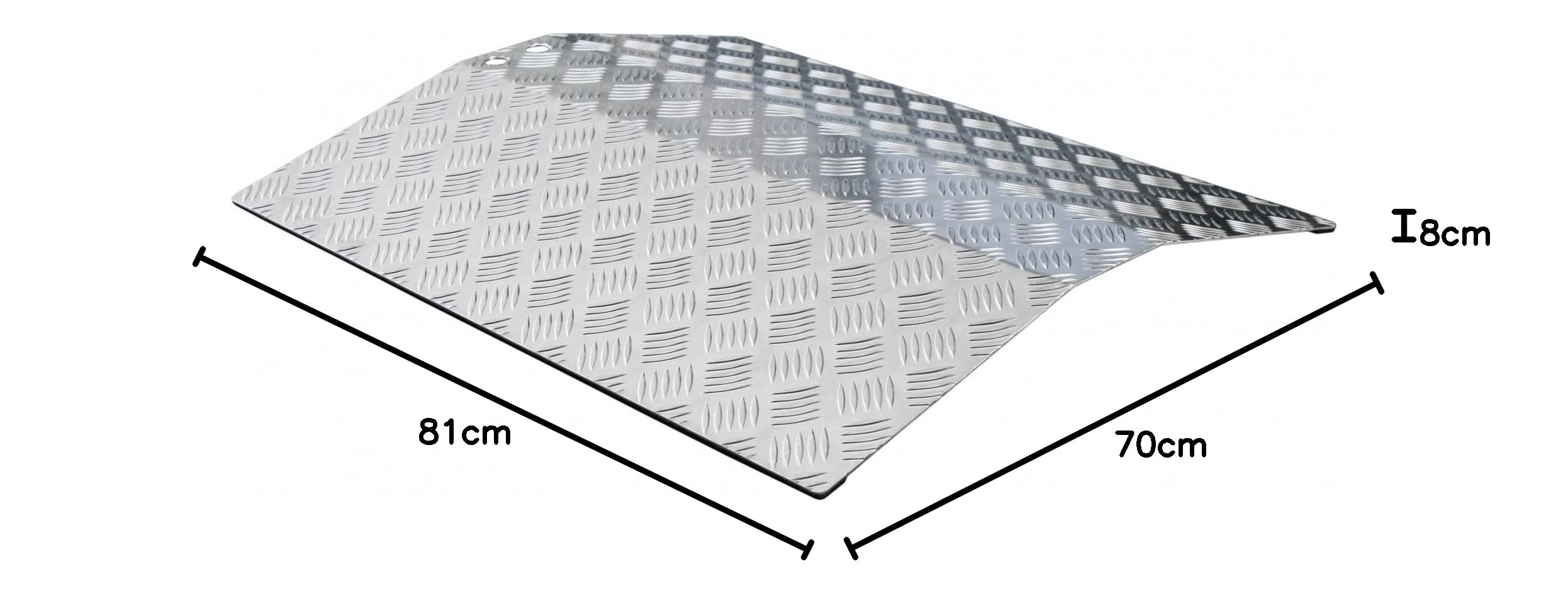 Tür Schwellenrampe Schwellenbrücke Rollstuhl Rampe 81 cm Länge Aluminium Alu