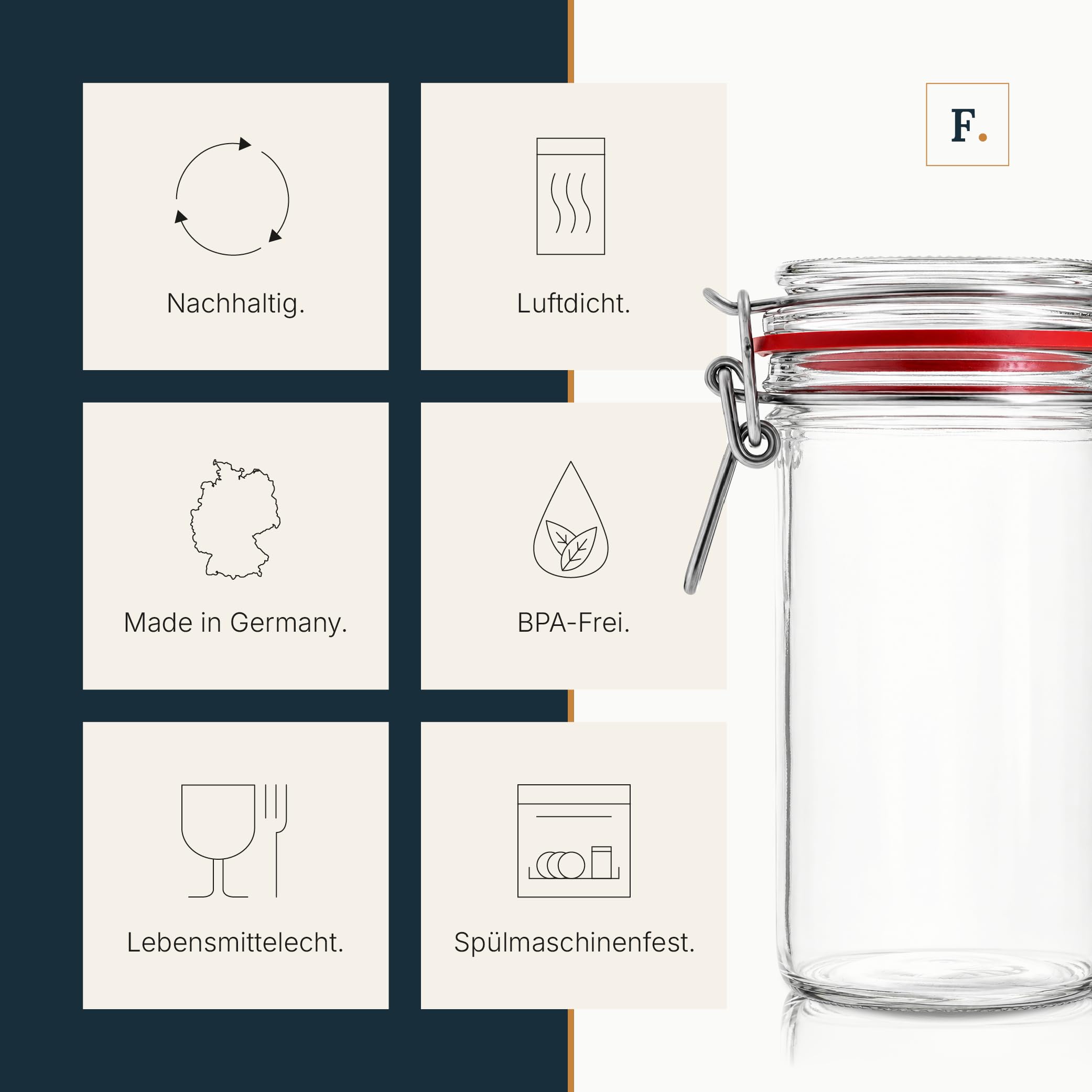 Bauer Flaschenbauer - Juego de 12 tarros de almacenamiento con gancho de alambre de 277 ml, adecuado como tarro para conservas y fermentación, para almacenamiento, relleno, tarros vacíos con gancho de
