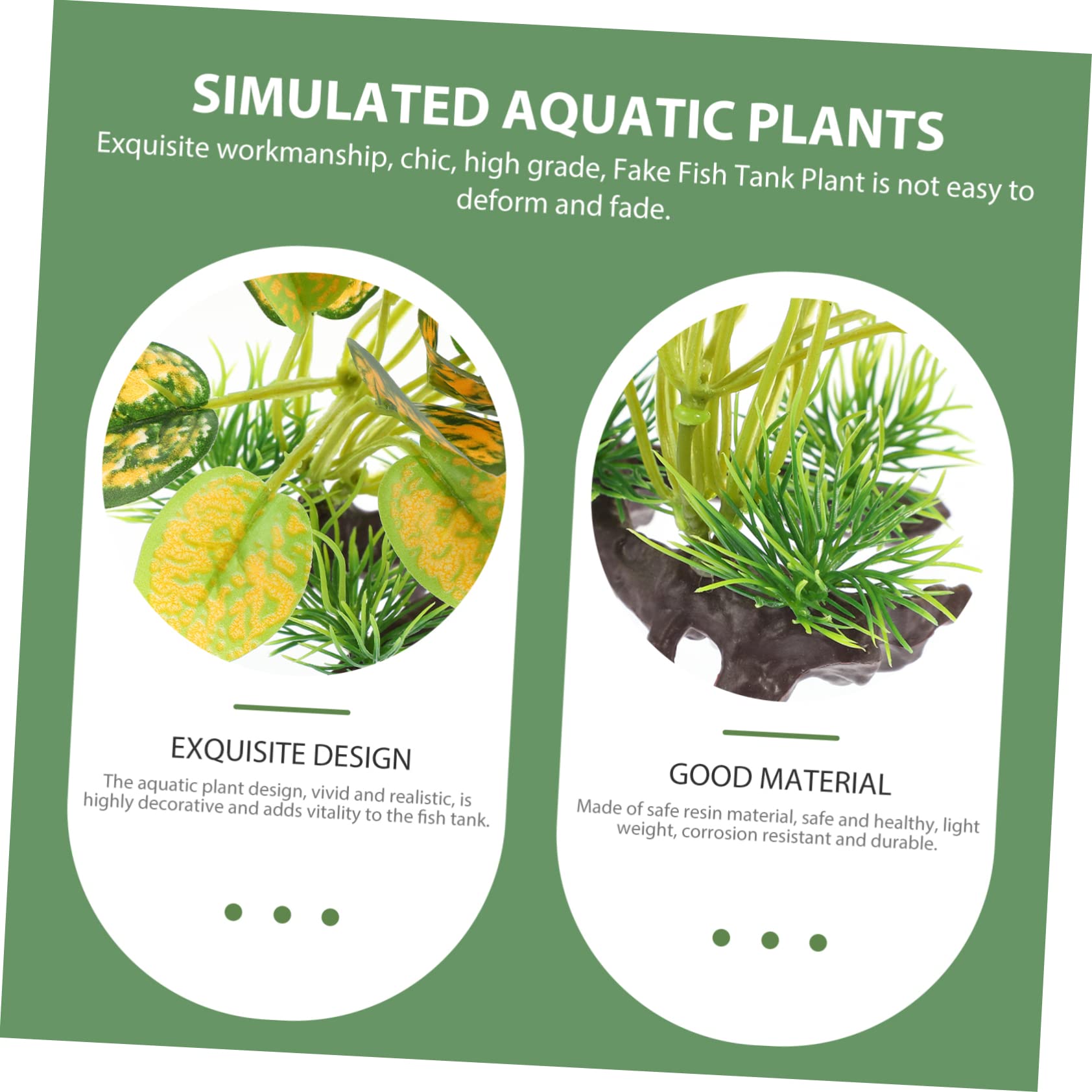 MAGICLULU 3 Set Piante Acquatiche Artificiali Per Decorazione Piante Fake Realistiche Per Facili Da Installare E Leggere Per Paesaggio Tuo 3 Pezzi * 3
