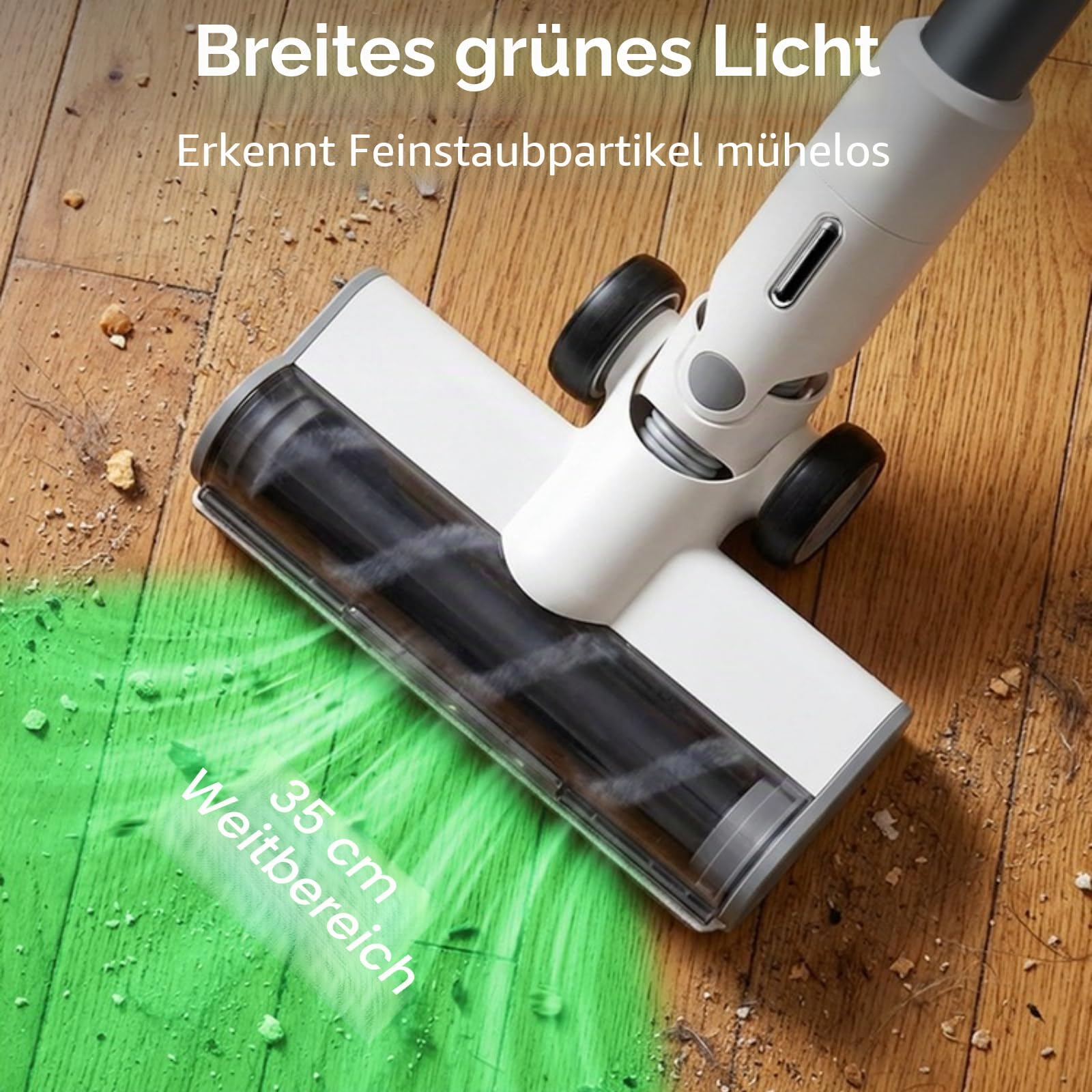Tjean DustBase P7 Selbstleerende Akku-Staubsauger mit 2l-Basis 45 Min., 280AWAnti, Hair Wrap, Aufsatz für Haustiere, Multi-Oberflächen und Fugen(DustBase P5 Weiß)