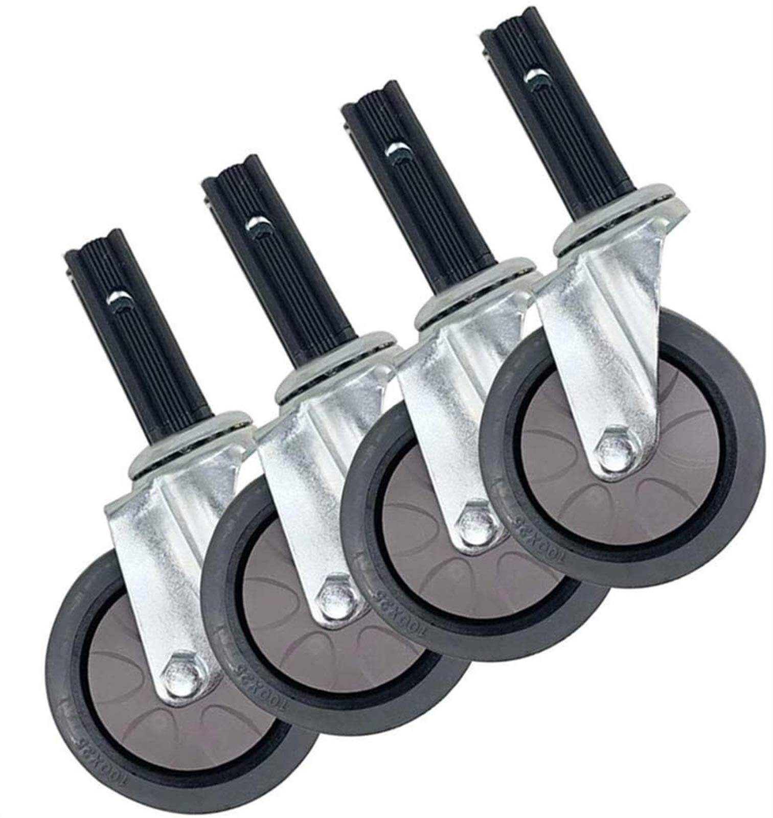 Amazon Co Jp Goquiky 家具キャスター ロングハンドル 45 85ミリメートル 25ミリメートル 10lb キャスター付きブレーキの角管でa直径に適した4インチ 100mmのスイベルゴムキャスターホイールコンブレーキ Color Swivel Caster Size 45mm Home Kitchen