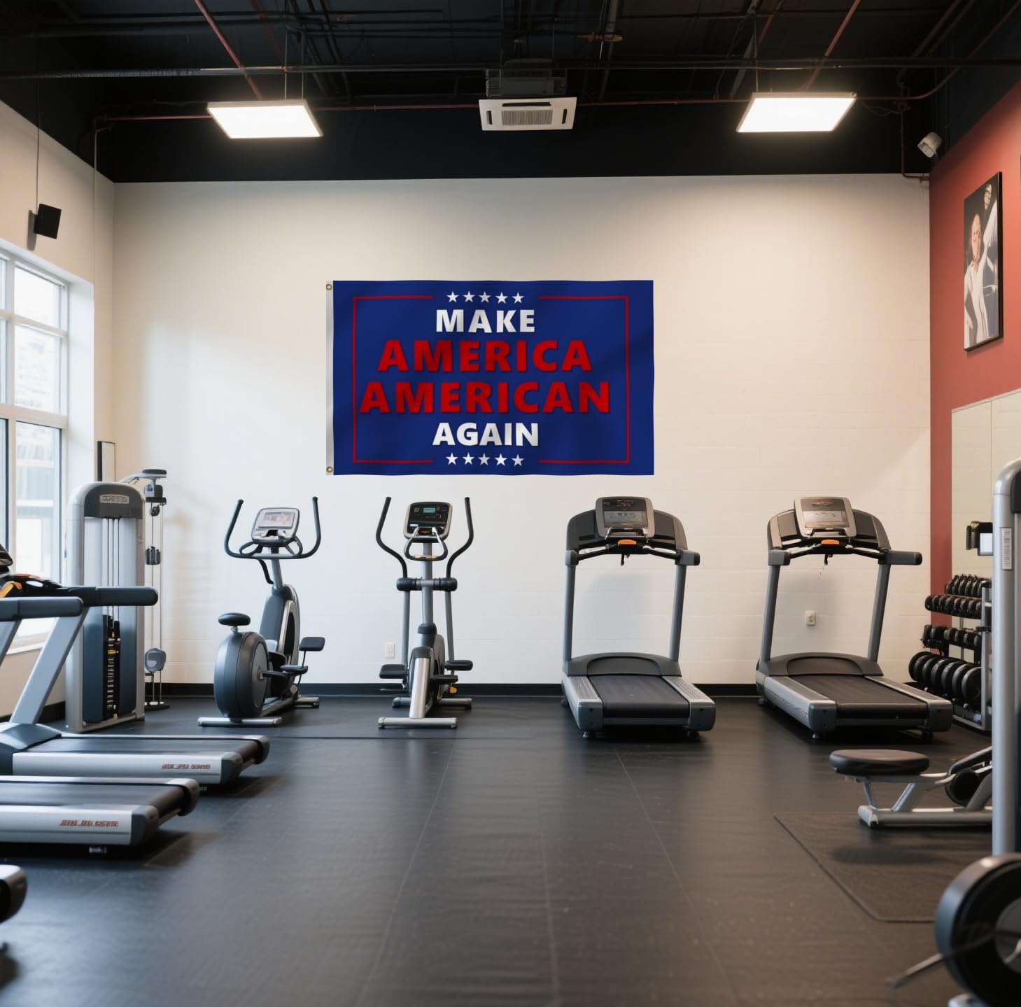 Make America American Again Flags 2X3Ft, Double Side Printed, Funny Flags, Men Women Banner, Fade Proof Vivid Color, Double Stitched with 2 Brass Grommets, Bar Garden Street Decoration, GYM, Office Decor,Indoor Outdoor Use,Gifts. (Type-1, 2x3ft)
