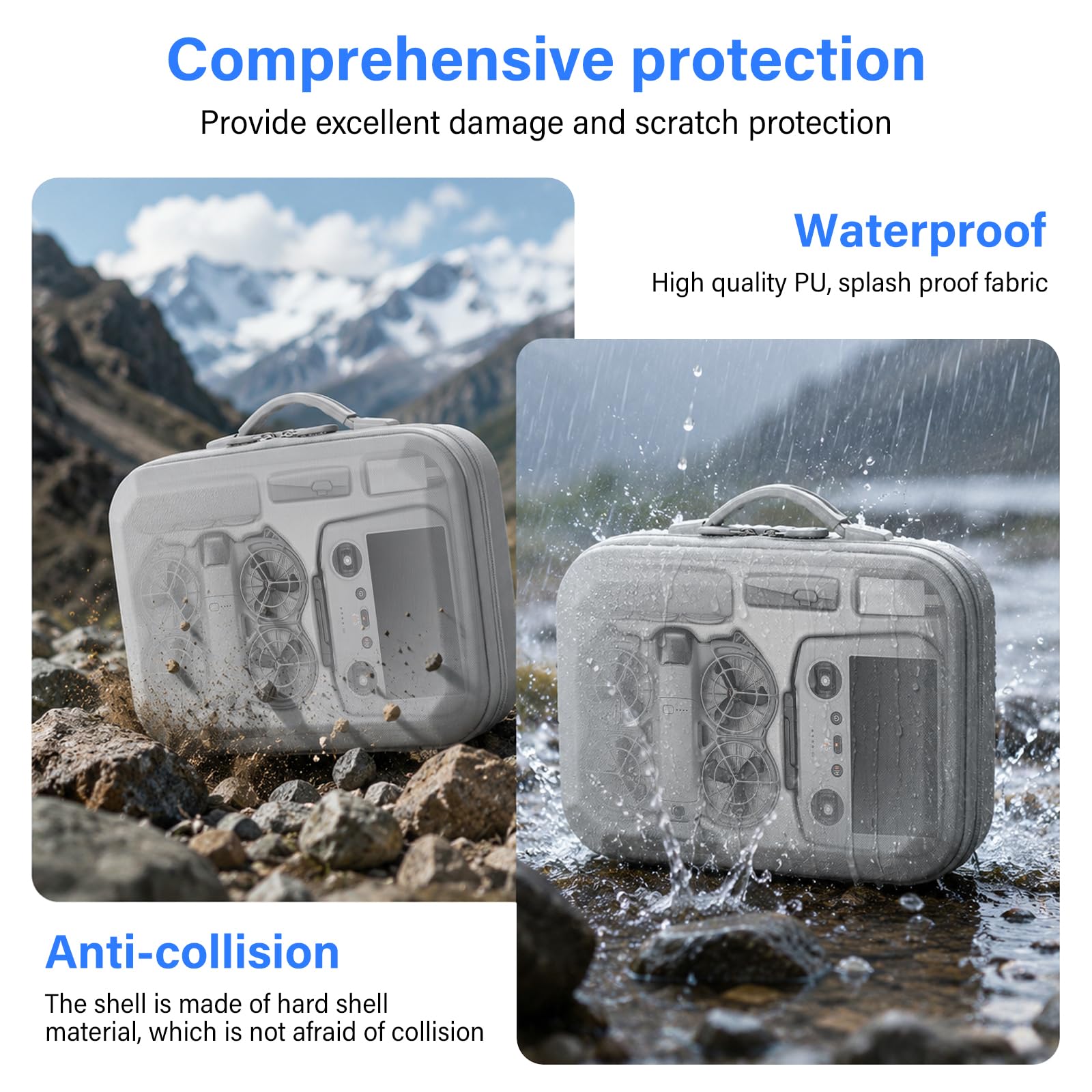 Étui Case pour DJI Neo 2 Sac, Sacoche pour Manette RC 2/Batterie Neo2 Accessoires Housse, pour DJI Neo 2 Fly More Combo Transport Boîte de Voyage, pour Rangement Drone