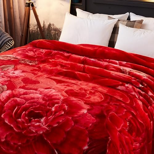 Miniatura 3 de Manta de forro polar tamaño King de 83 x 93 pulgadas, manta de felpa de piel sintética súper suave y mullida de 12 libras para todas las estaciones,