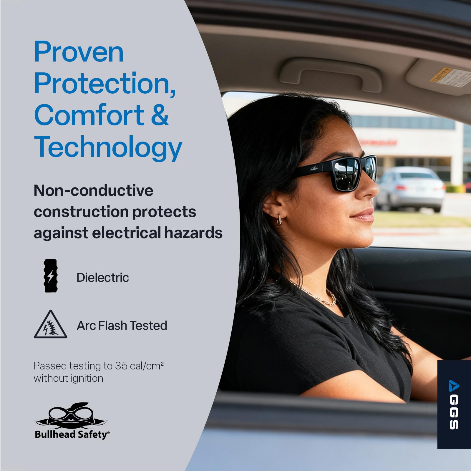 Bullhead Safety Sawfish okulary ochronne z soczewkami przeciwmgielnymi i odpornymi na zarysowania, ANSI Z87+, poliwęglanowe okulary ochronne z ochroną przed promieniowaniem UV, soczewki dymne, matowa