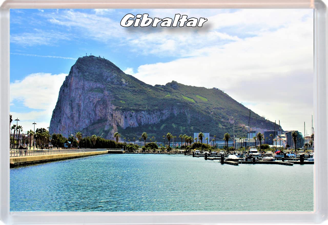 Baked Bean Store Multicolor Gibraltar - 96 X 67Mm Jumbo Fridge Magnet/Magnets Bbsfhm444